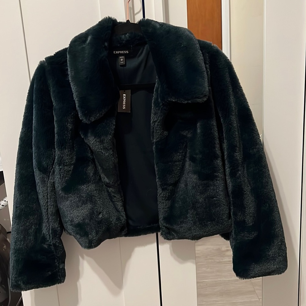 Express Emerald Faux Fur coat